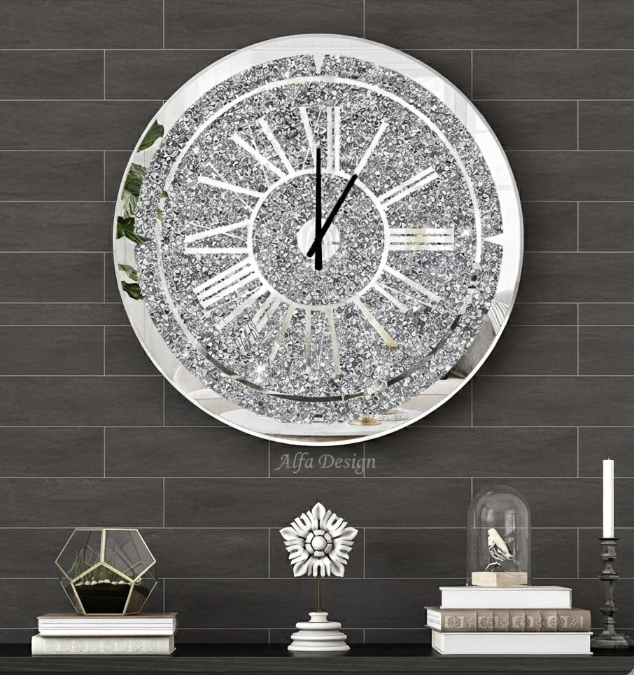 Mirrored Wall Clock – A Timeless Blend of Functionality and Artistry