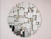 Modern Geometric Silver Wall Mirror