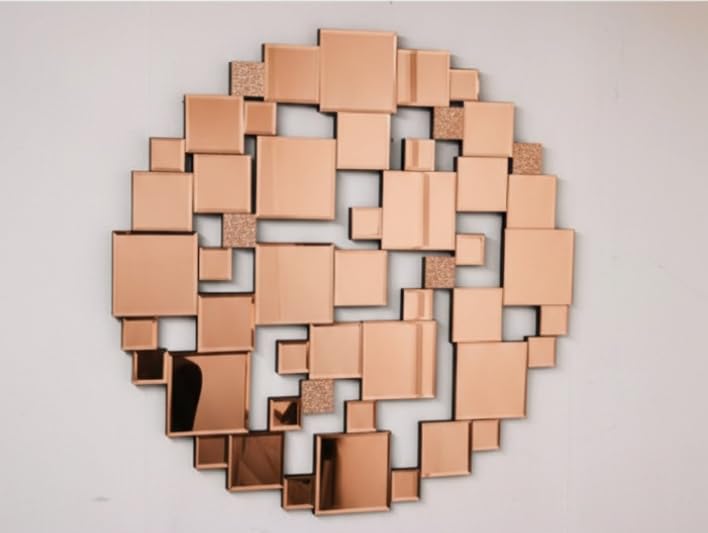 Modern Geometric Silver Wall Mirror