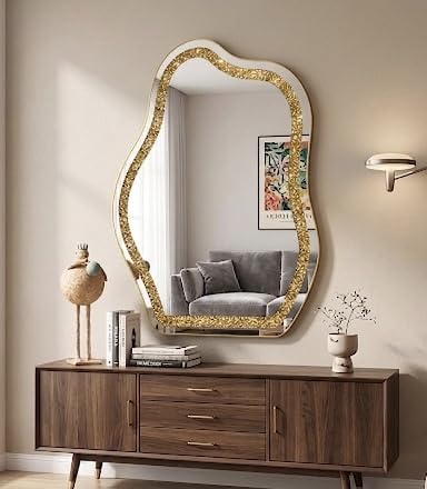 Irregular Diamond Crush Crystal Mirror