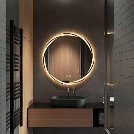 LED Round Anti-Fog Frontlite Mirror Wave