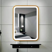 LED Gold Framed Wall Rectangular Mirror