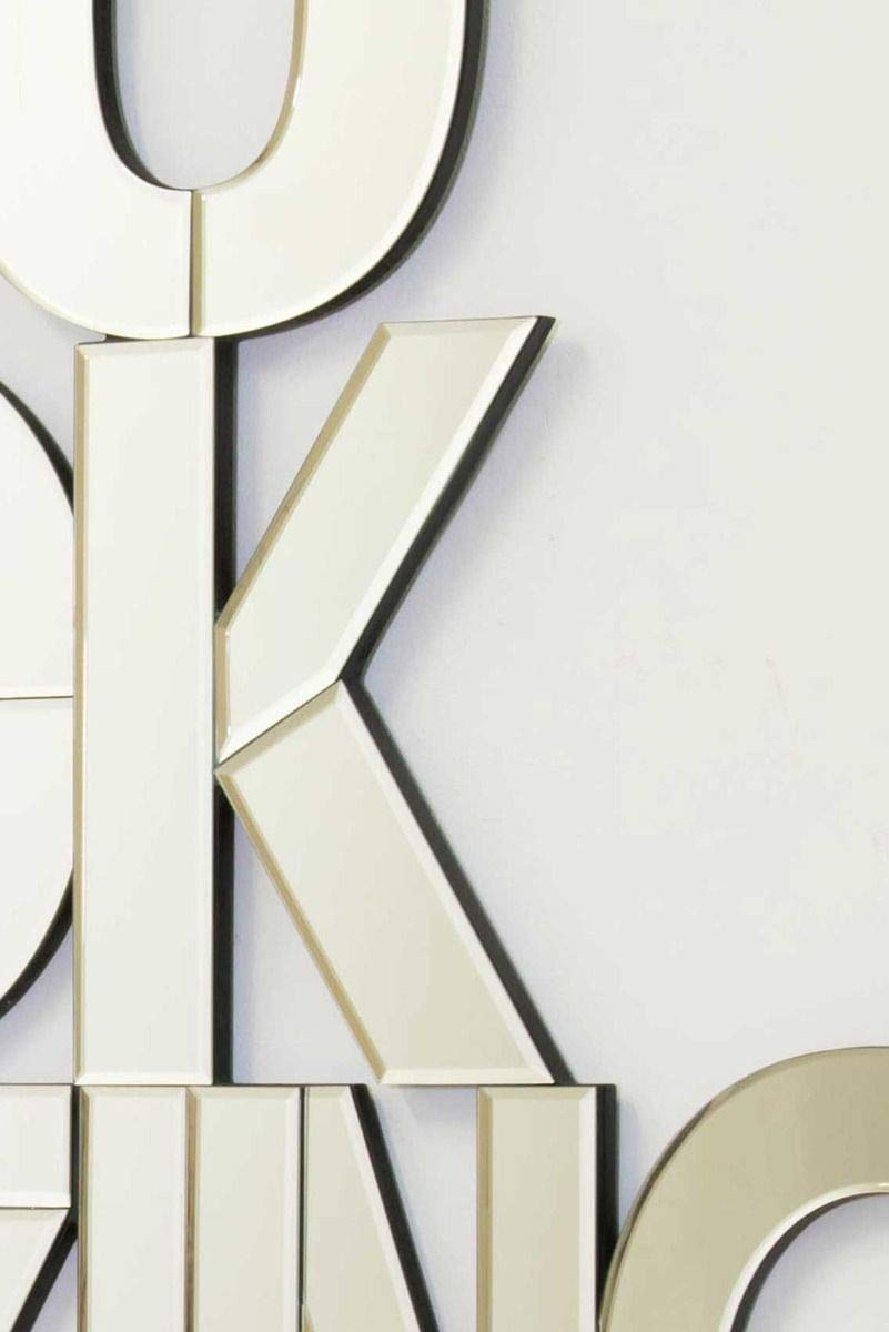 Alphabetic 3D Designer Decorative Mirror 36"x32"inch