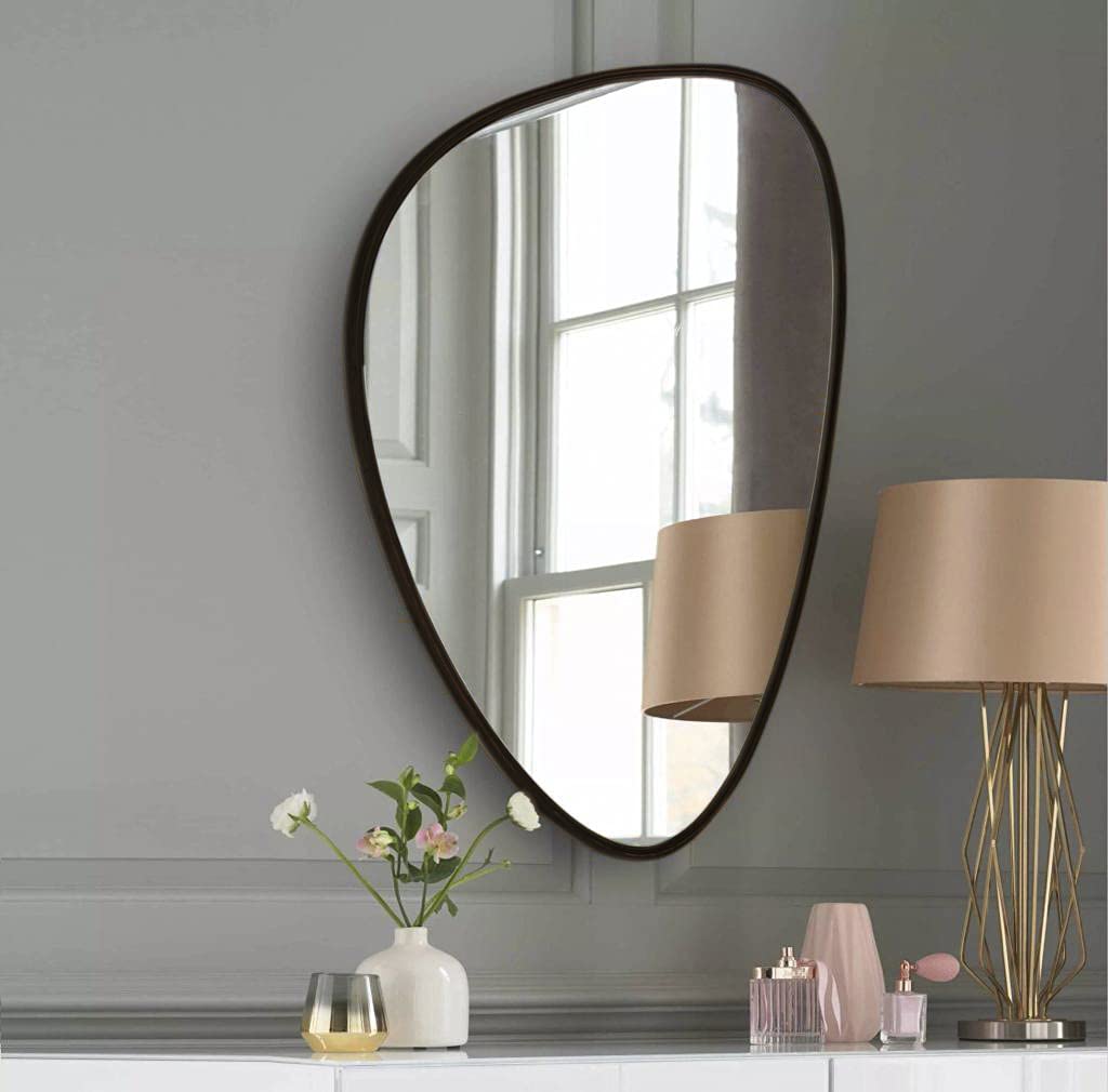 Wood Frame Wall Bathroom Mirror