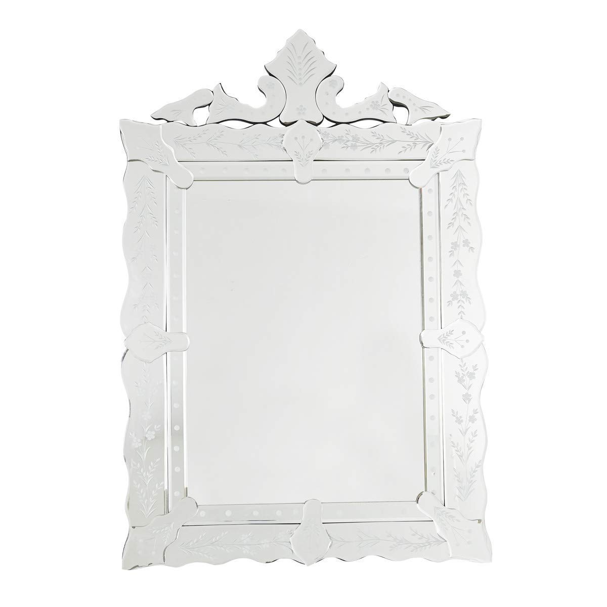 Venetian Wood Frame Mirror 39.5”x28