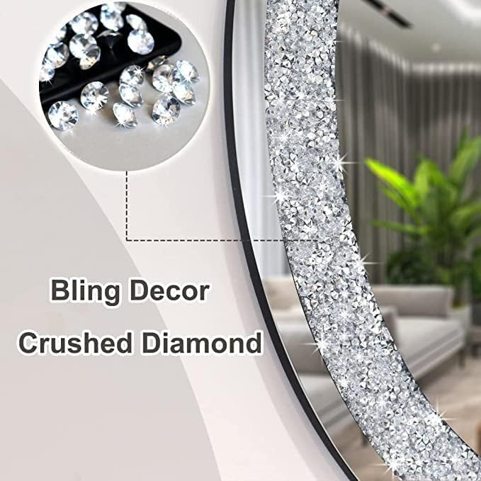 Diamond Crush LED Crystal Rectangular Frontlite Mirror