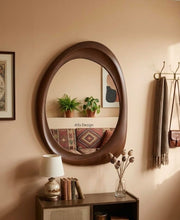Irregular Wall Mirror for Bathroom,HDMR Wood Asymmetrical Mirror
