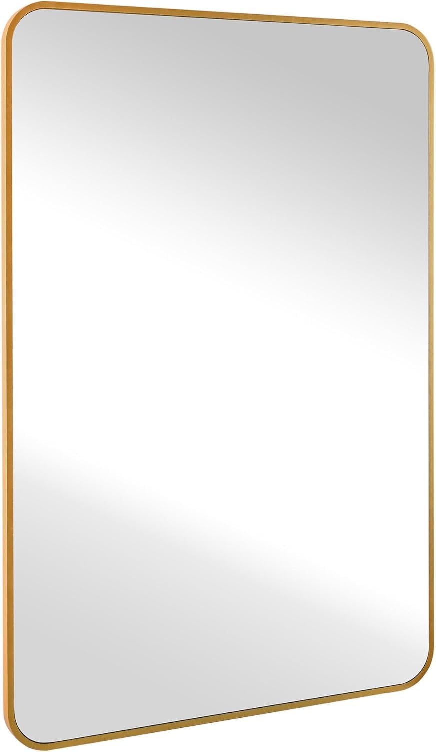 Gold Framed Wall Rectangular Mirror