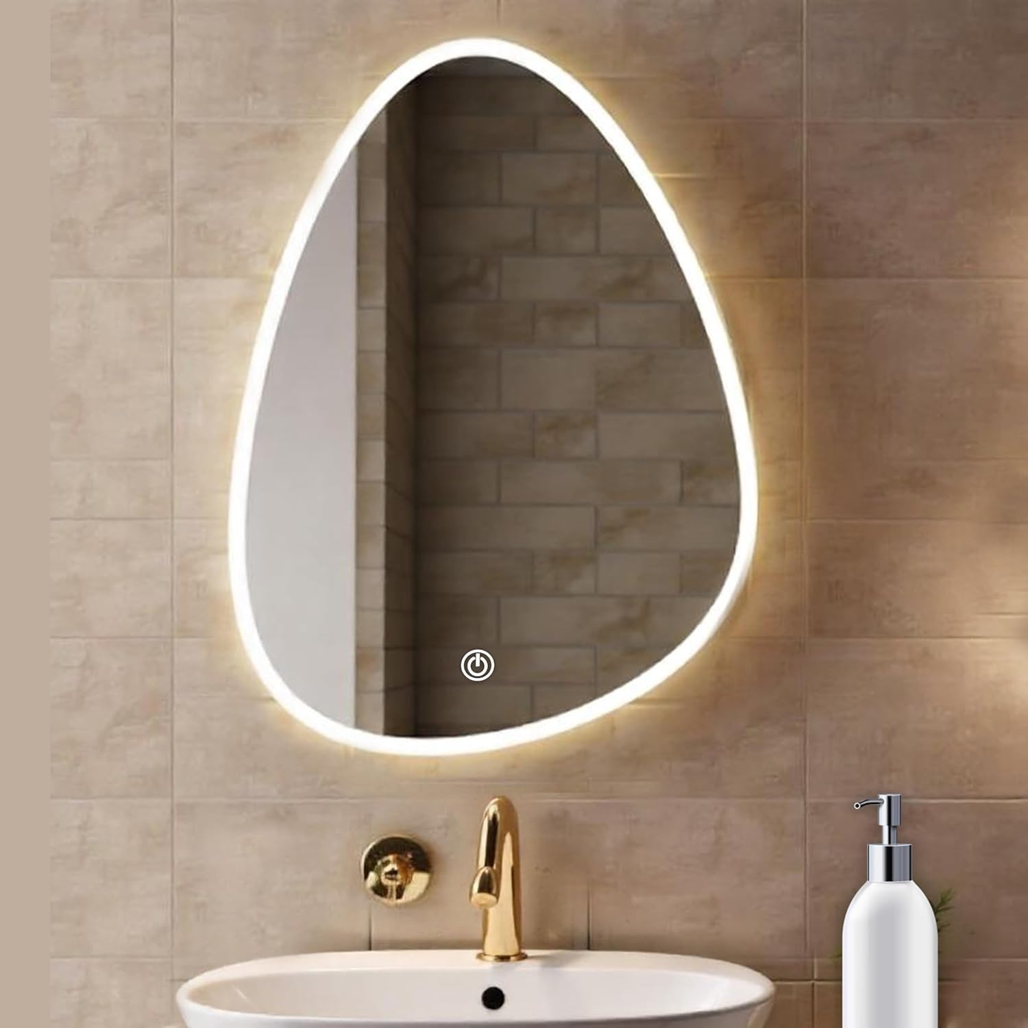 LED Irregular Bathroom Wall Mirror
