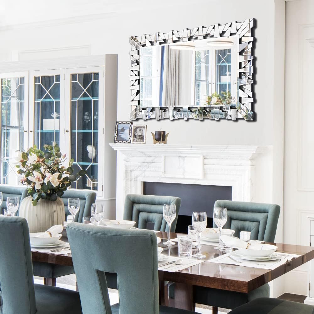 Decorative Mirror for Living Room Decor, 36" x 24"