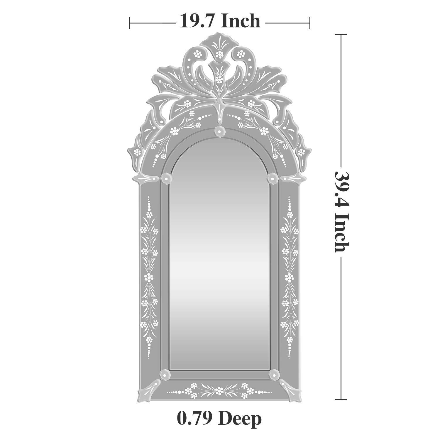 Venetian Wall Mirror 40"x20"inch