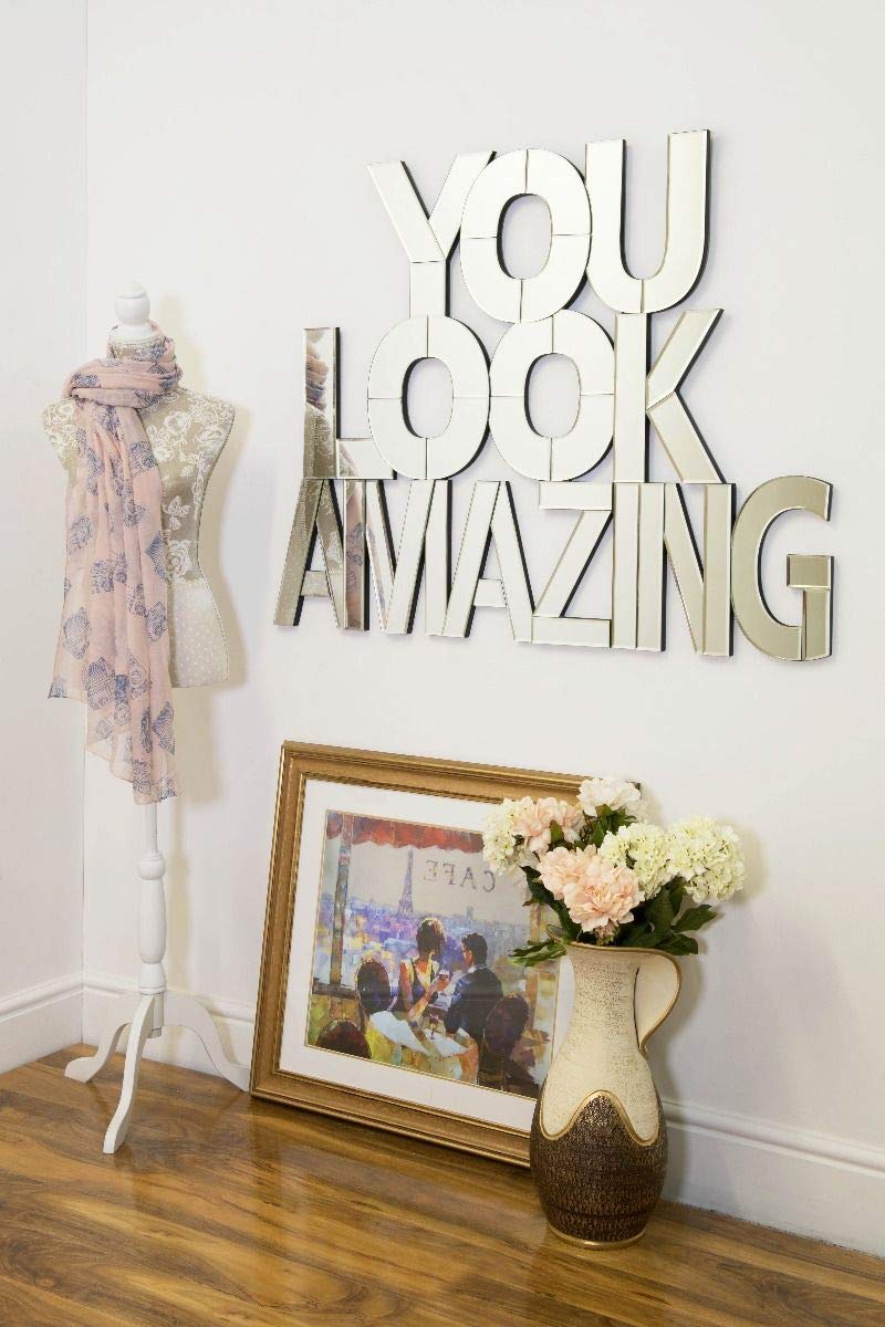 Alphabetic 3D Designer Decorative Mirror 36"x32"inch