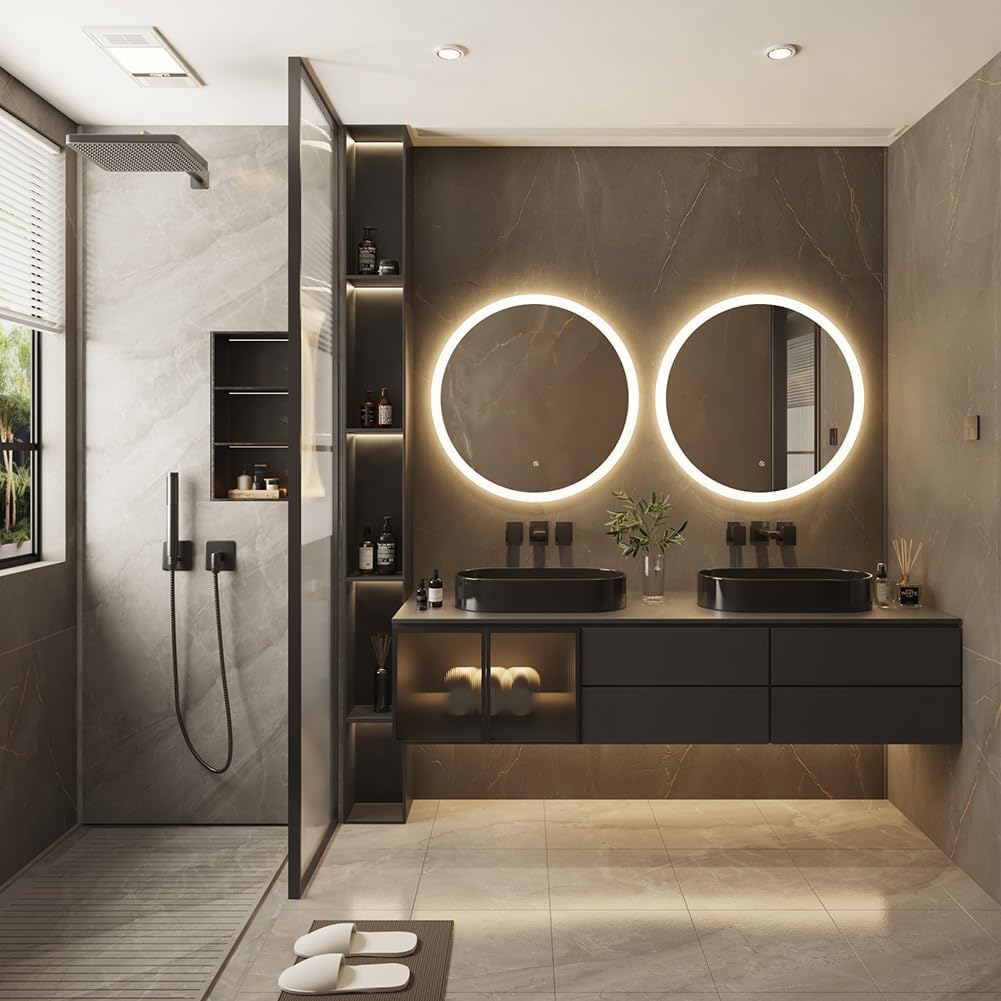 LED Round Fostrate Wall Mirror