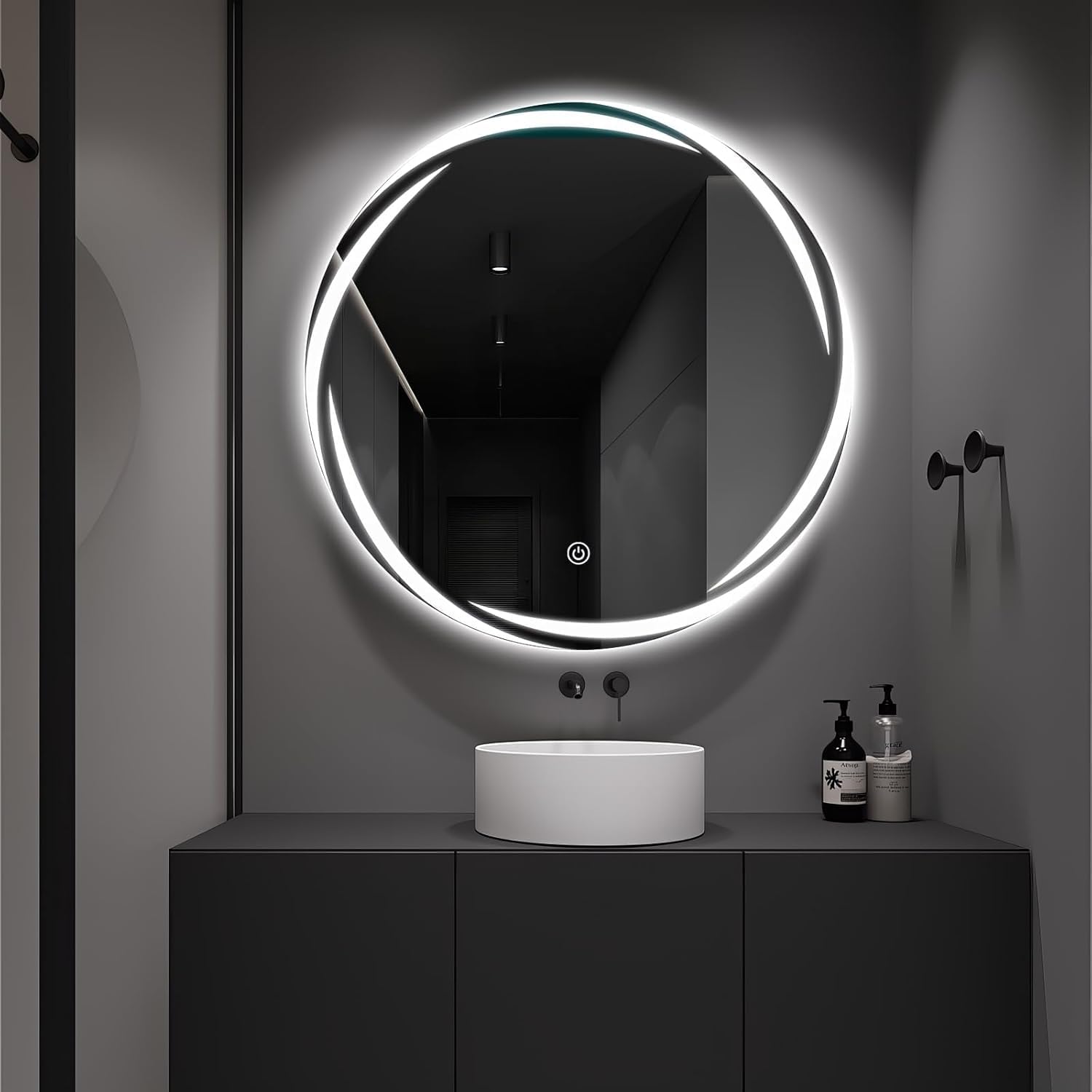 LED Round Fostrate Wall Mirror