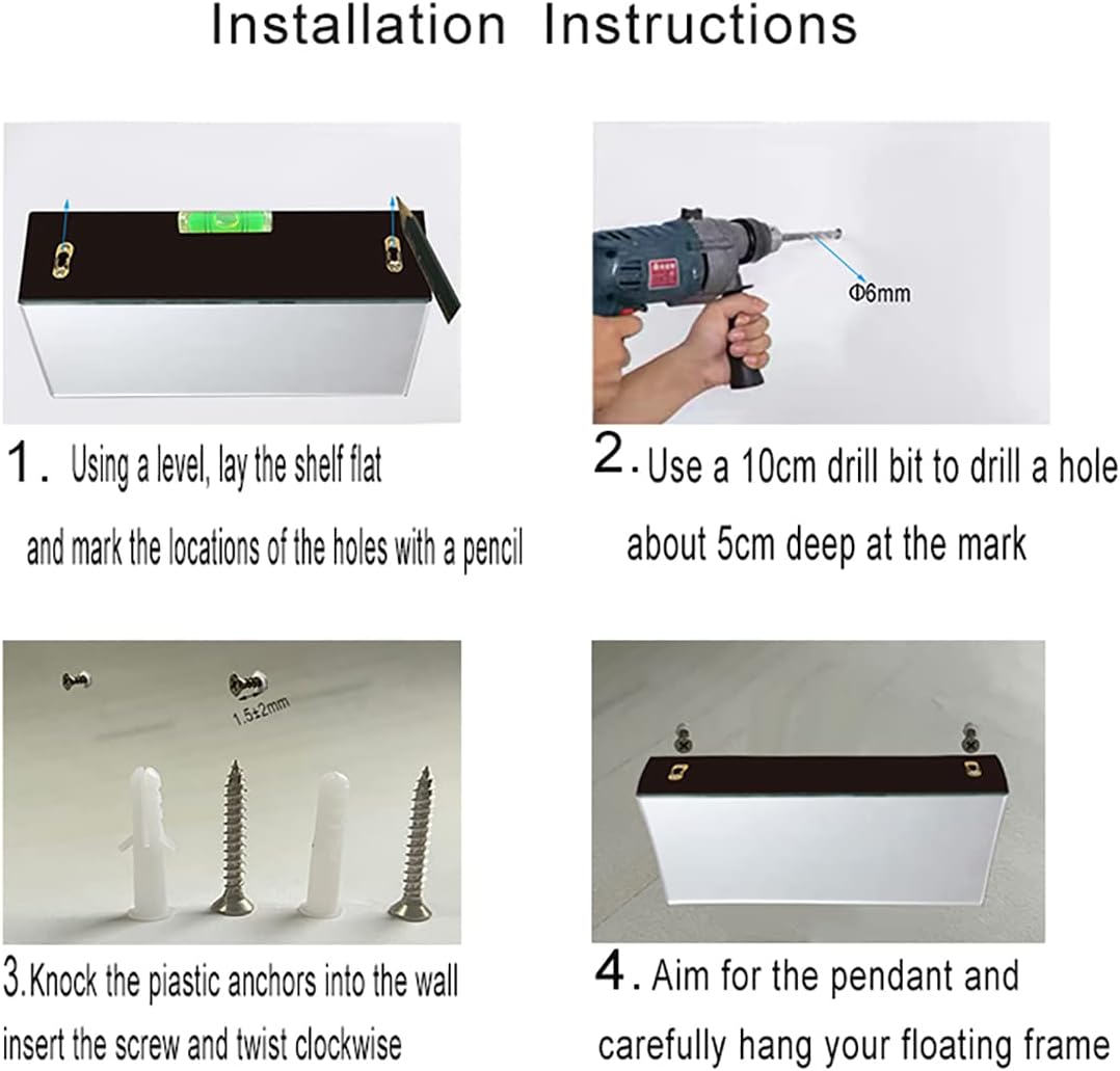 Mirrored Floating Shelves Wall Mounted set of 2