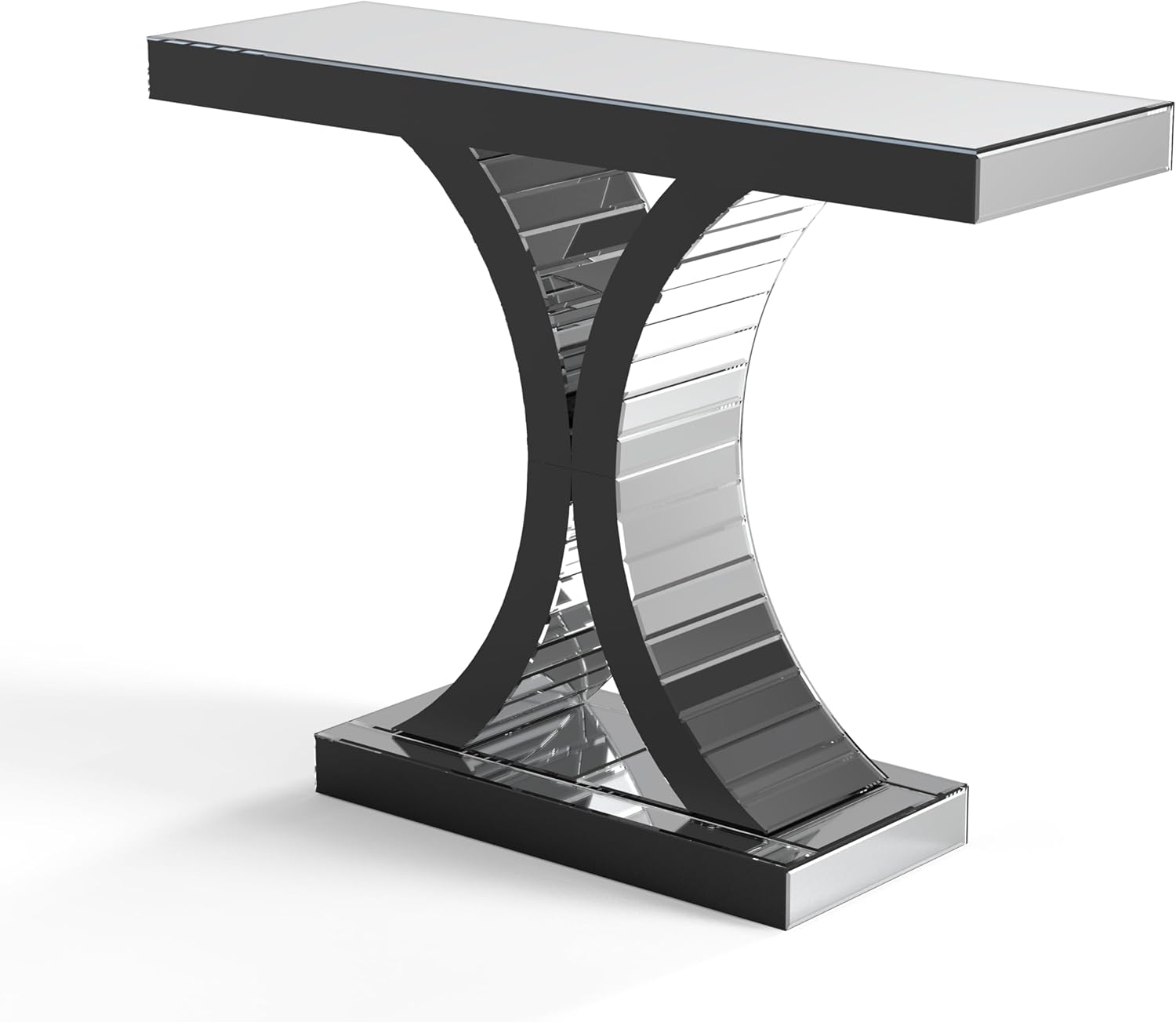 Glam Entryway Mirror Console Table