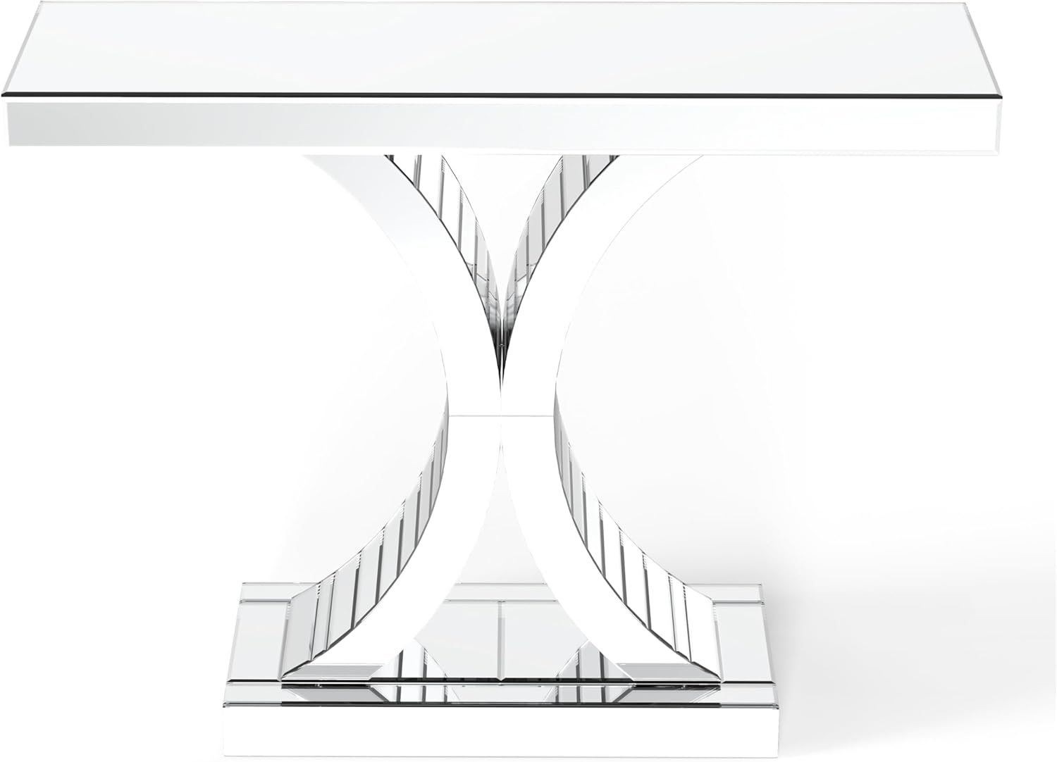 Glam Entryway Mirror Console Table