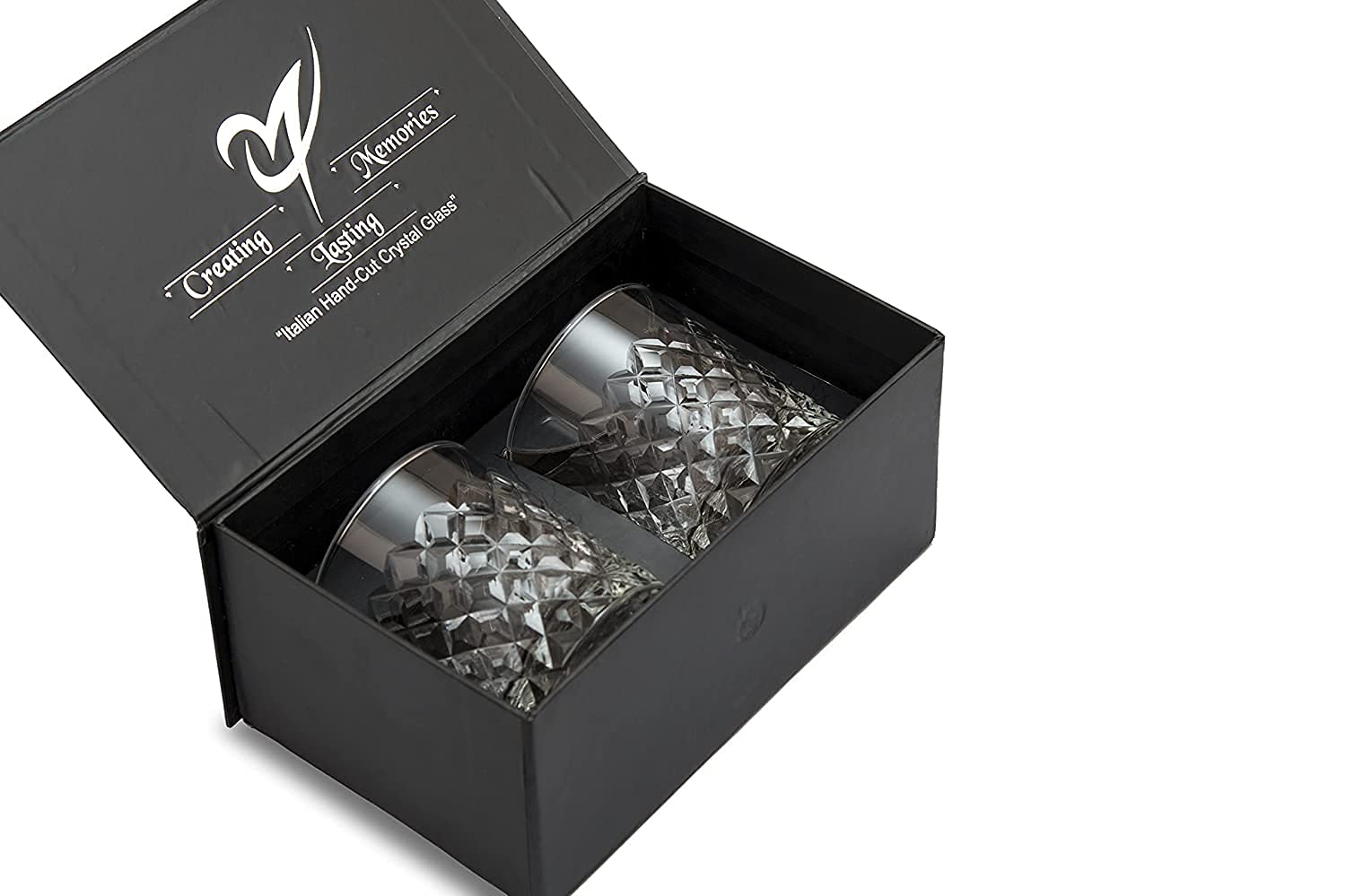 Whiskey Glasses,Set of 2, (290ml) , Turkish Hand Made Design Glasses