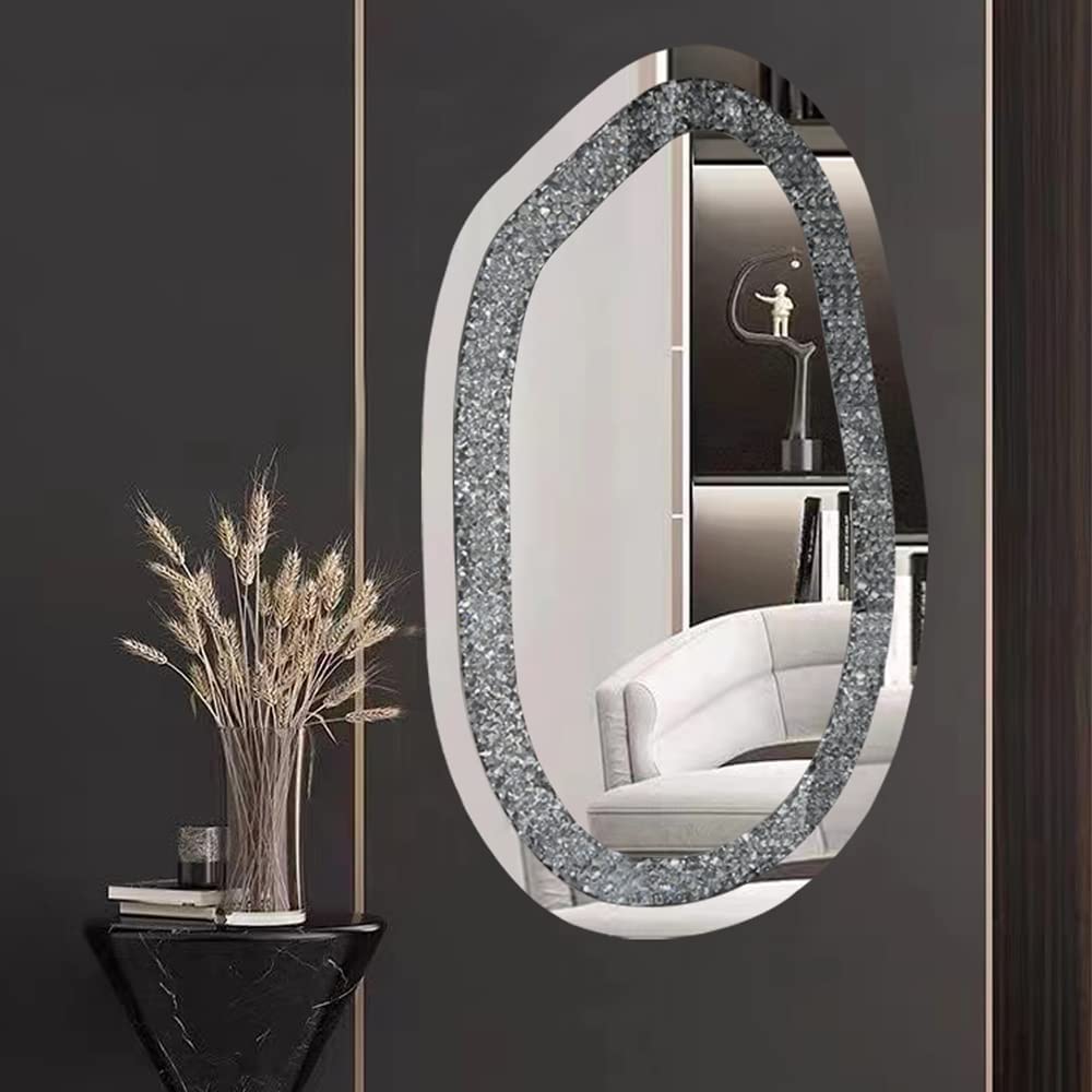 Irregular Diamond Crush Crystal Mirror