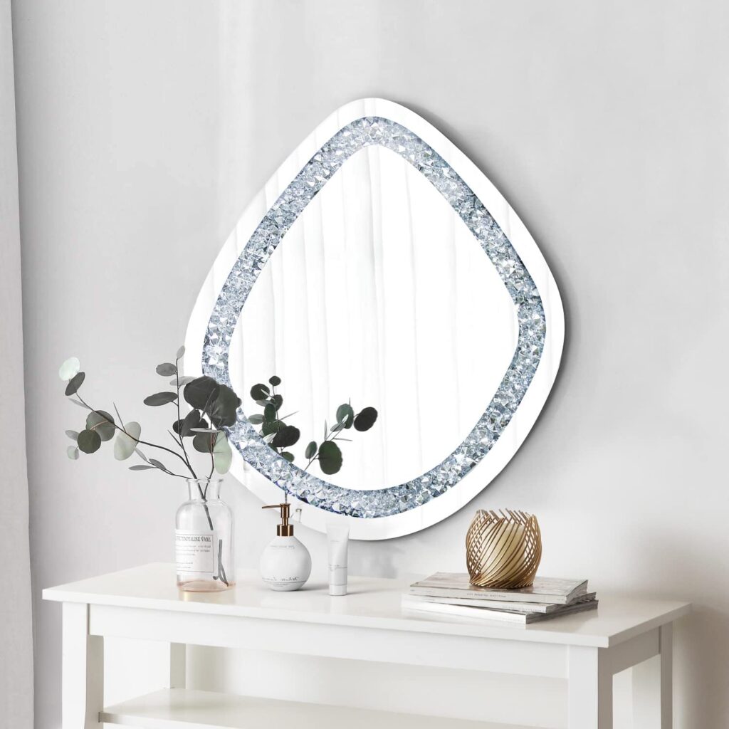 Irregular Diamond Crush Crystal Mirror