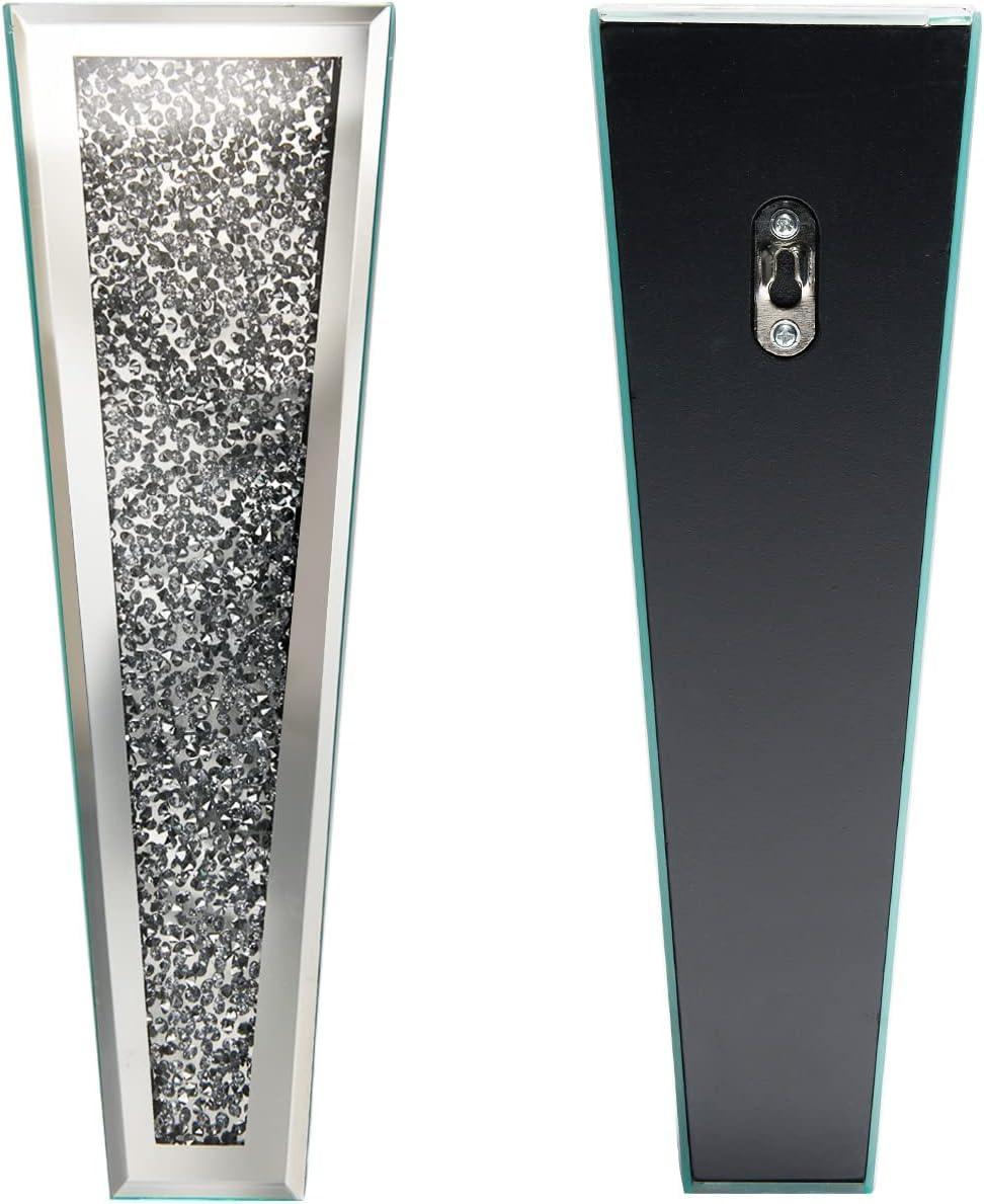 Flower Vase Crushed Diamond Mirrored Hanging Planter Set of 2