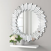 Sunburst Design Round Decorative Mirror