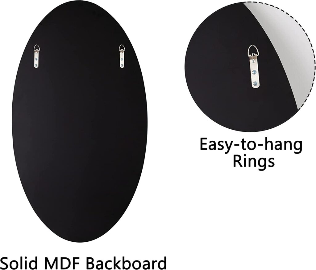 Crystal Wall Oval Mirror 36″x20″ inch