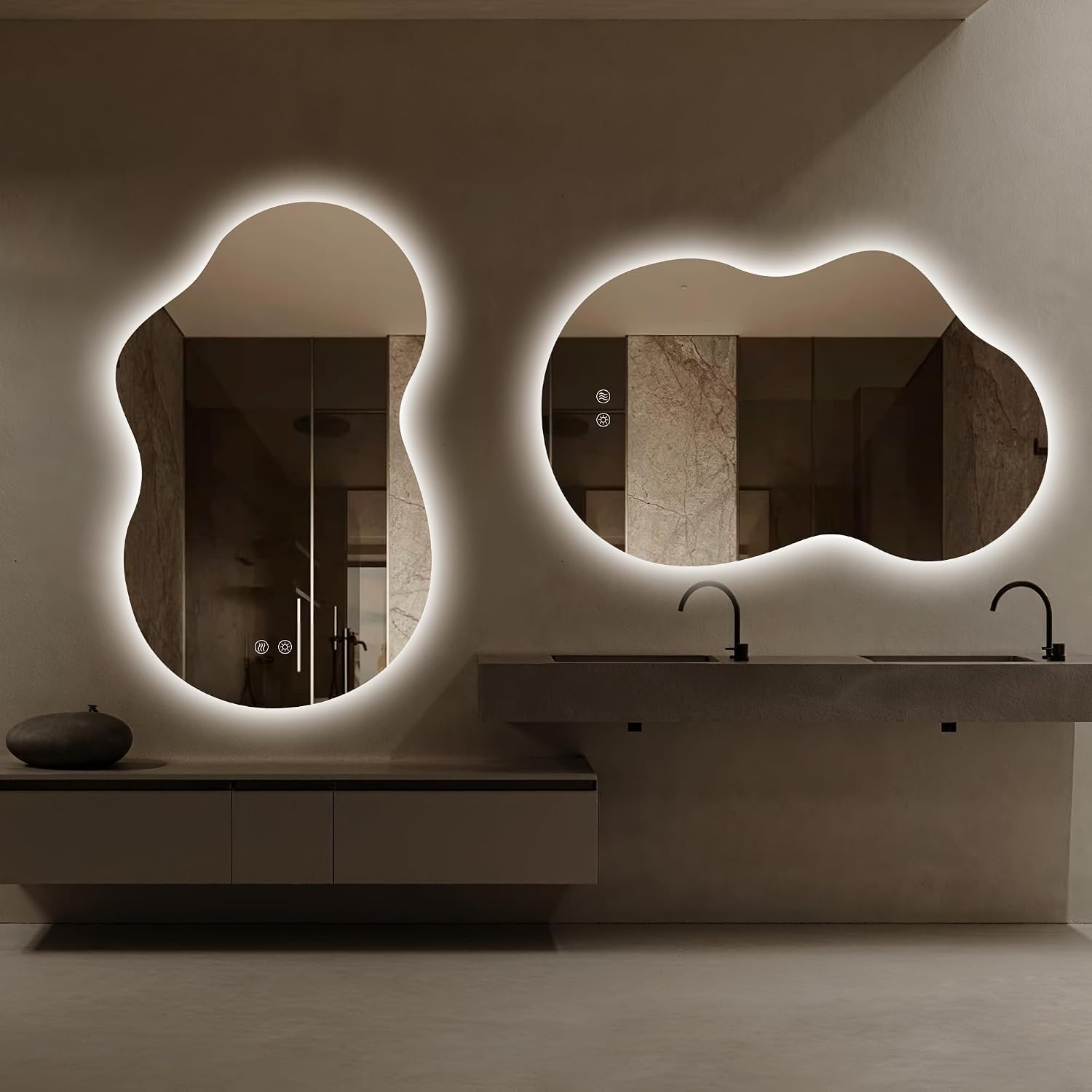Anti-Fog Baklite LED Cloud Framed Wall  Mirror