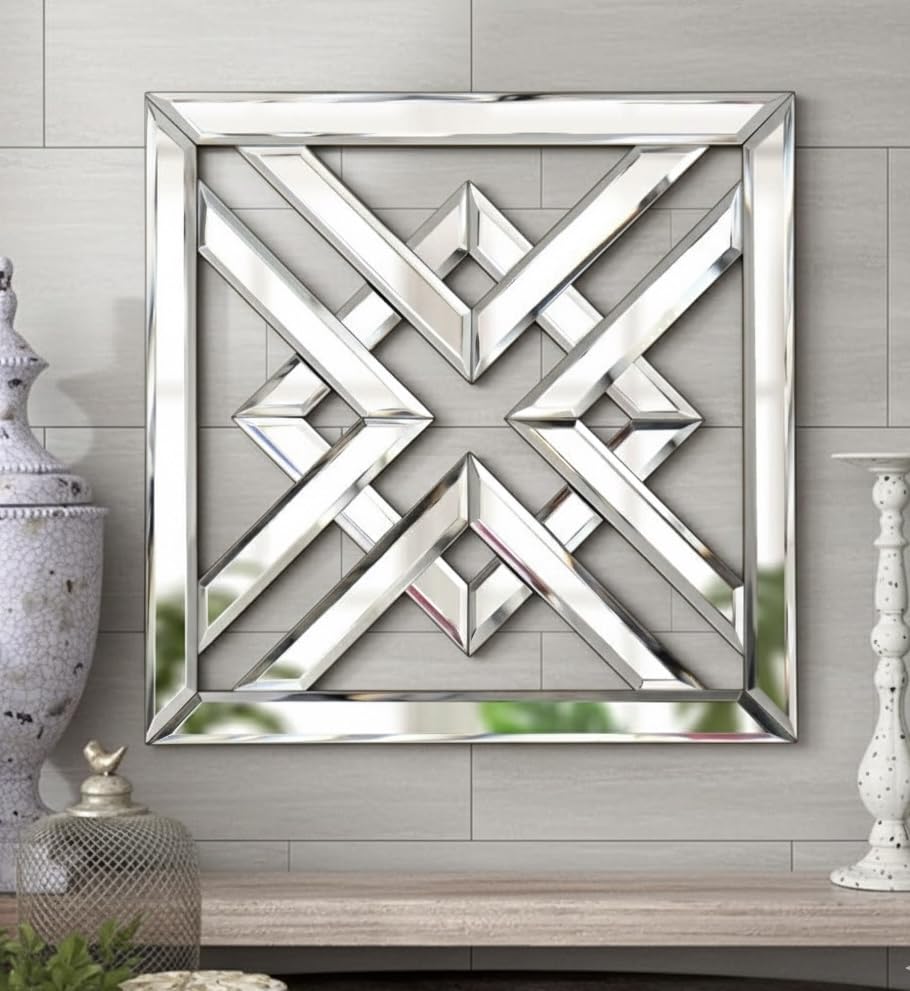 Square Shaped Wall art mirror Set of 2