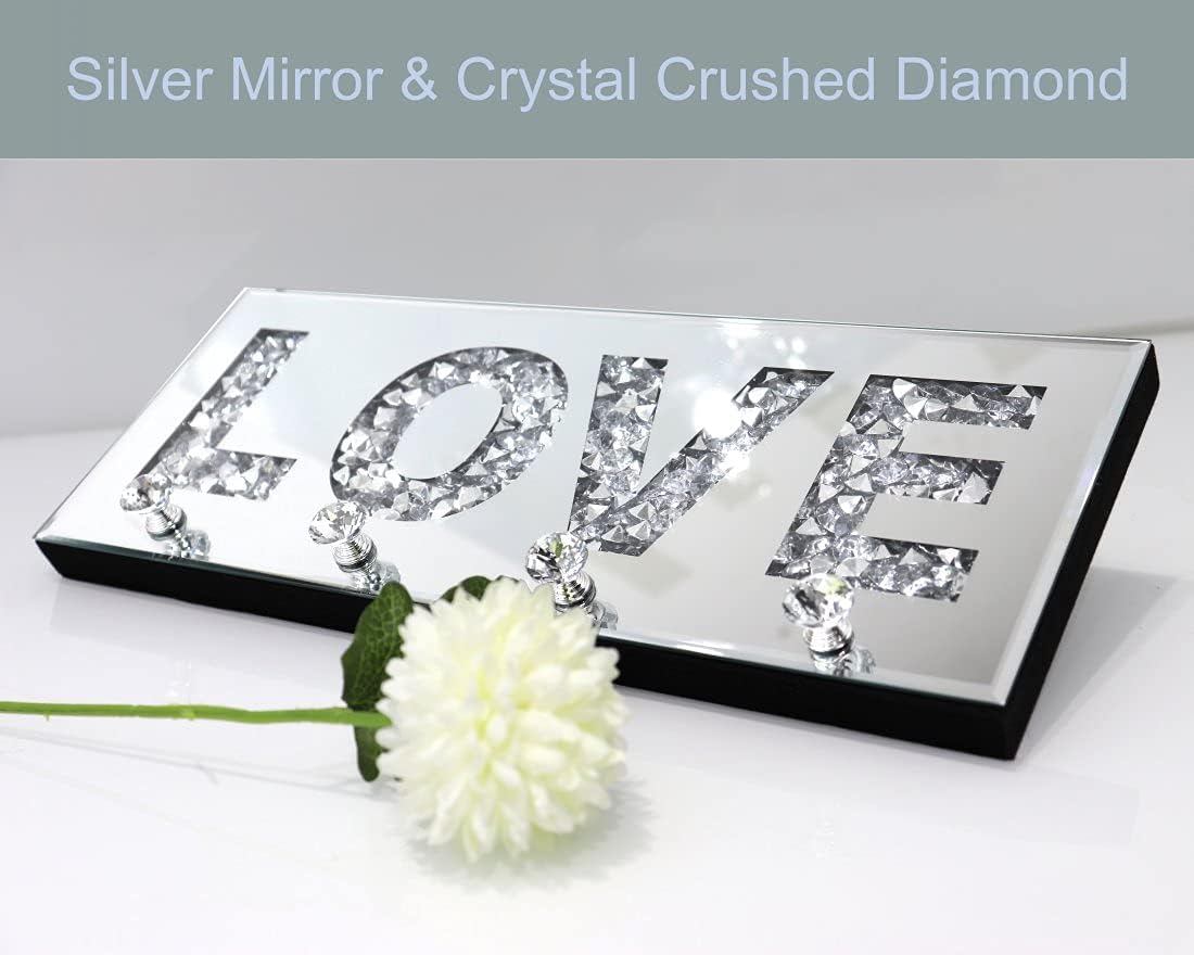 LOVE Letter Crush Diamond Mirrored Key Holder
