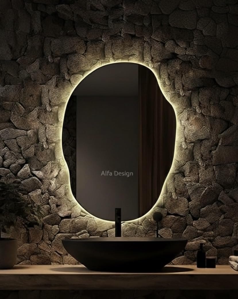 LED Irregular Bathroom Wall Mirror