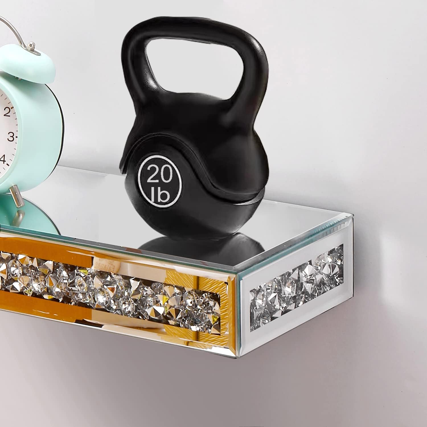 Mirrored Floating Shelves Wall Mounted set of 2