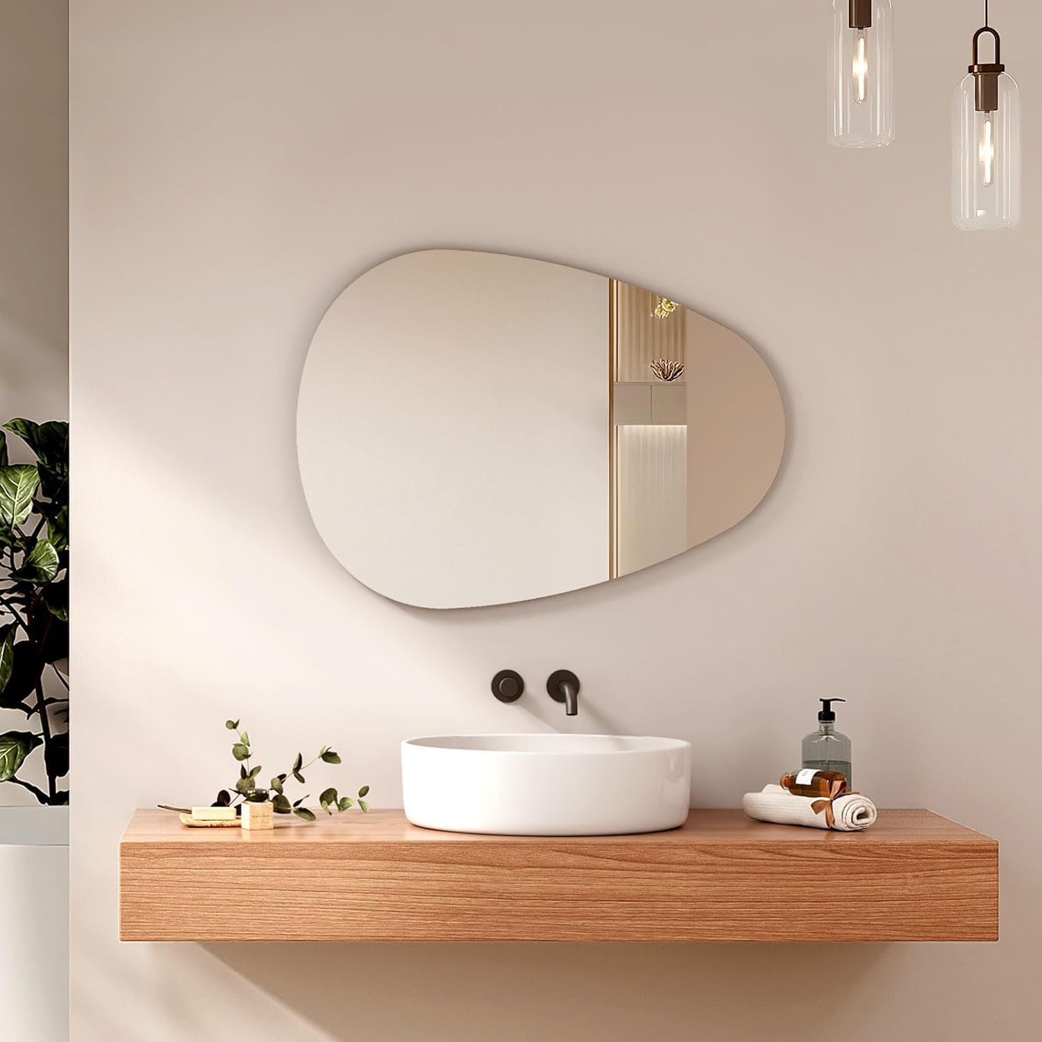 Frameless Bathroom Oval Mirror