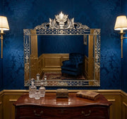 Venetian Rectangle Wall Mirror Italian Finished