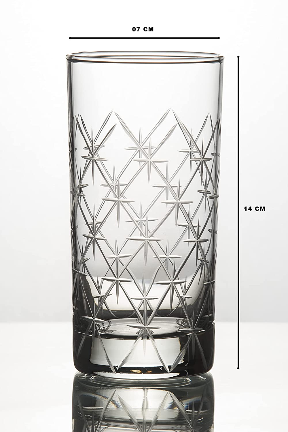 Hand Made Design Istanbul | Drink| Milk | Wine |Beer | Water & Juice Glass (Set of 2)(350 Ml) with Luxury Box