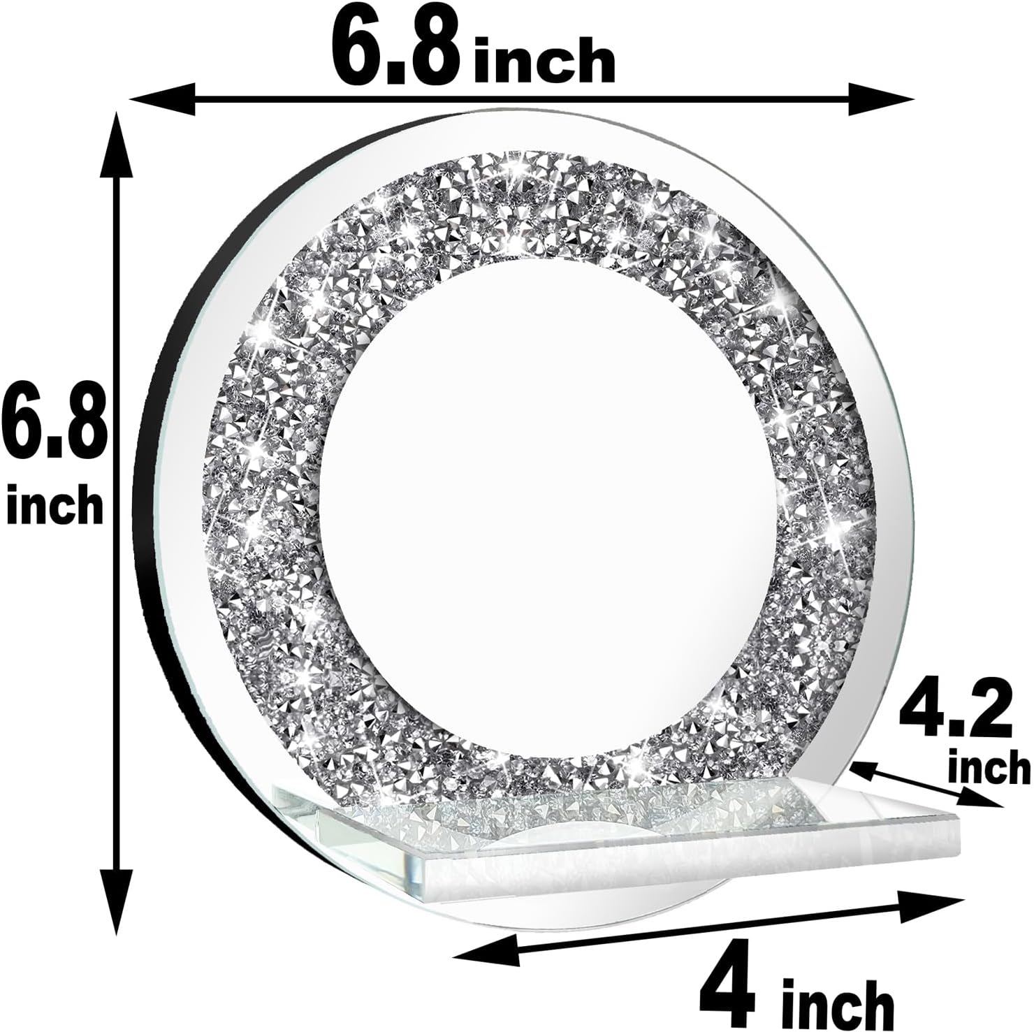 Crystal Round Diamond Wall Candle Holder Set of 2
