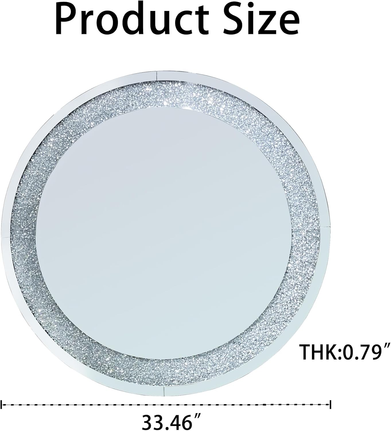 Diamond Crush Console Table with Mirror