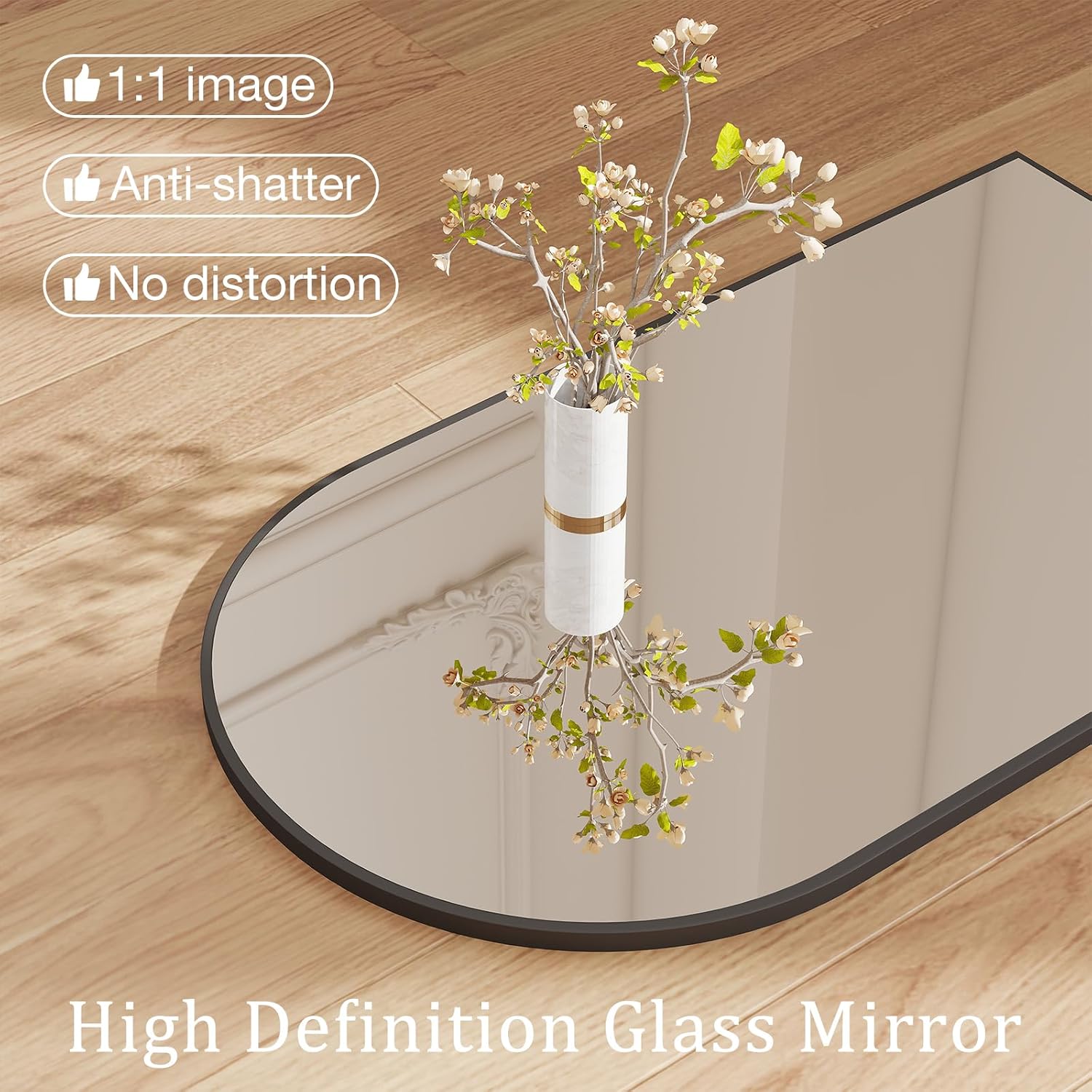 Metal Black Framed Wall Arch Mirror