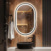 LED Anti-Fog Oval Framed Wall  Mirror
