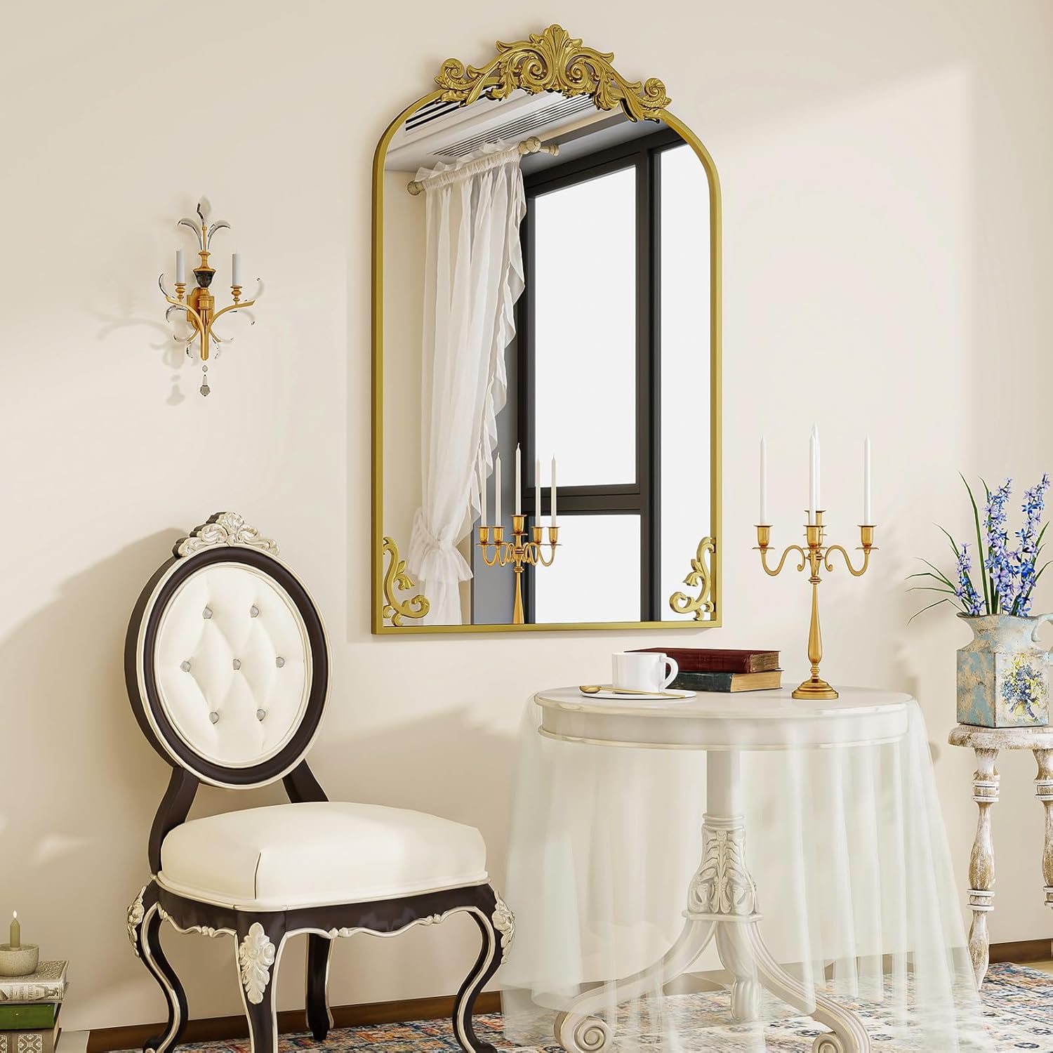 Antique Wood Vintage Mirror, 24x36