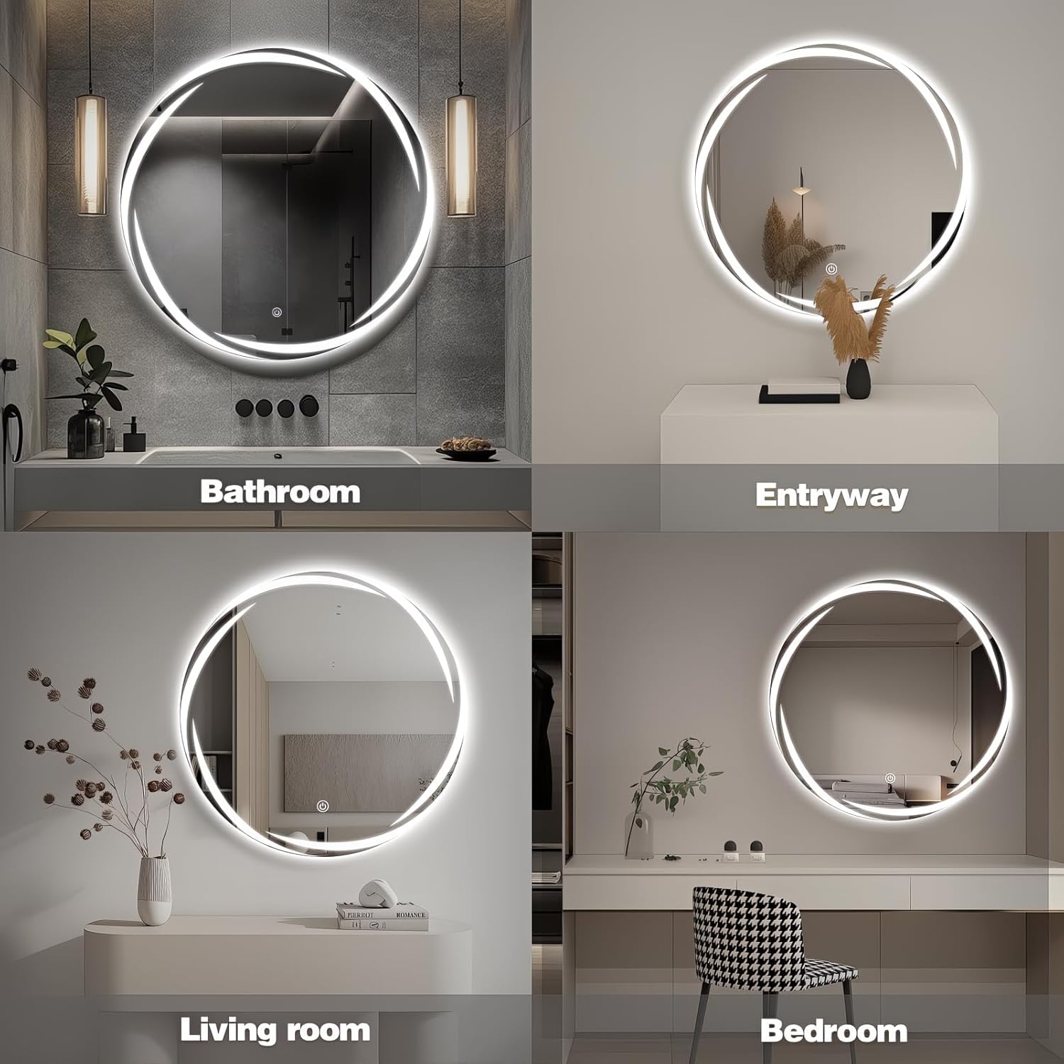 LED Round Fostrate Wall Mirror