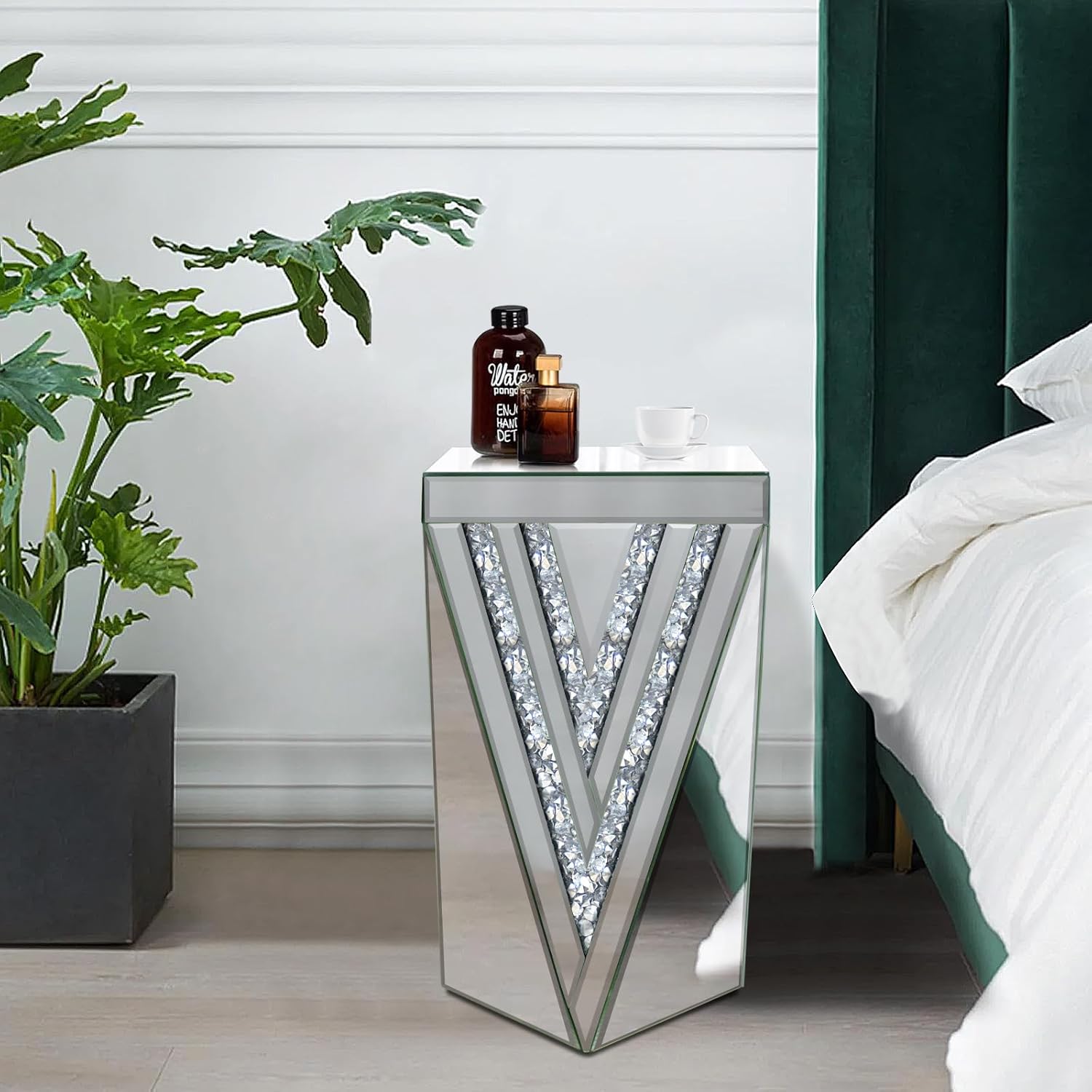 Pregaspor Silver Mirrored End Coffee Table