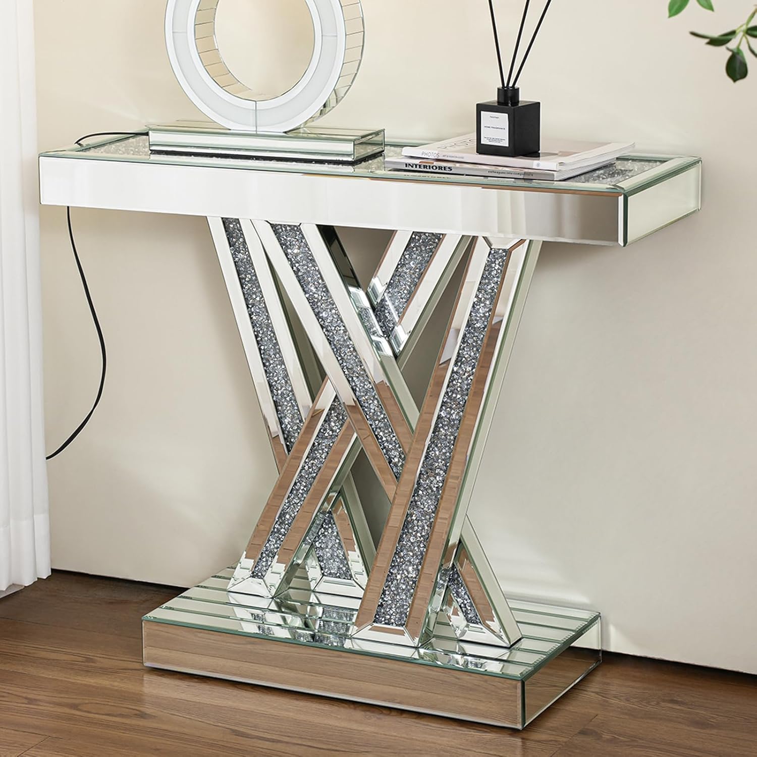 Inlay Diamond Crush Console Table