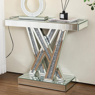 Inlay Diamond Crush Console Table