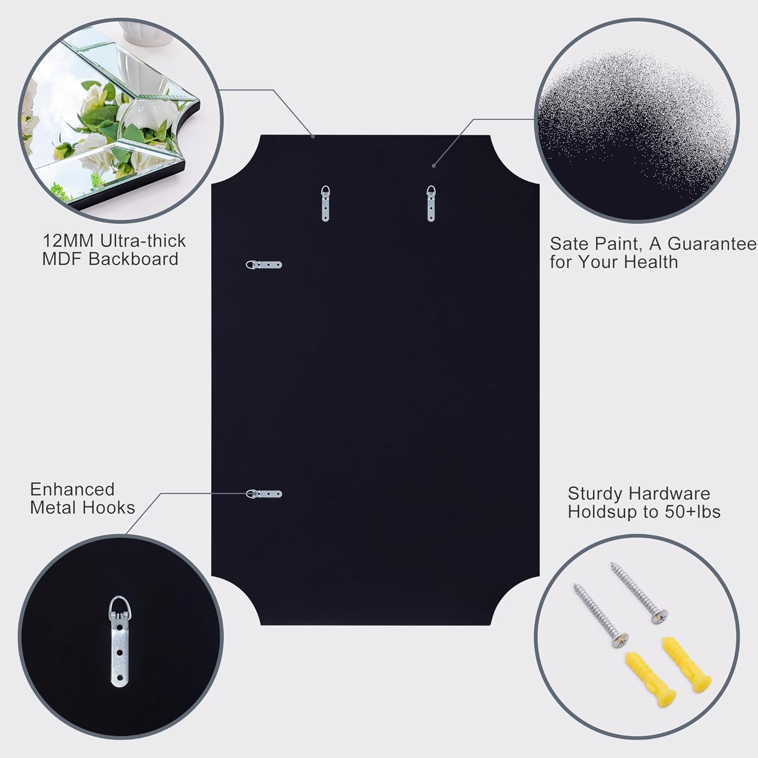 Modern Decorative Wall Mirror 36" x 24"