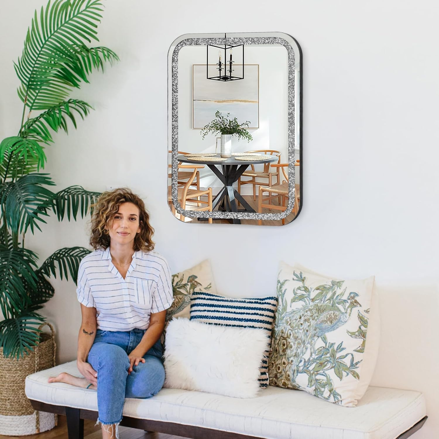 Diamond Crush Crystal Mirror