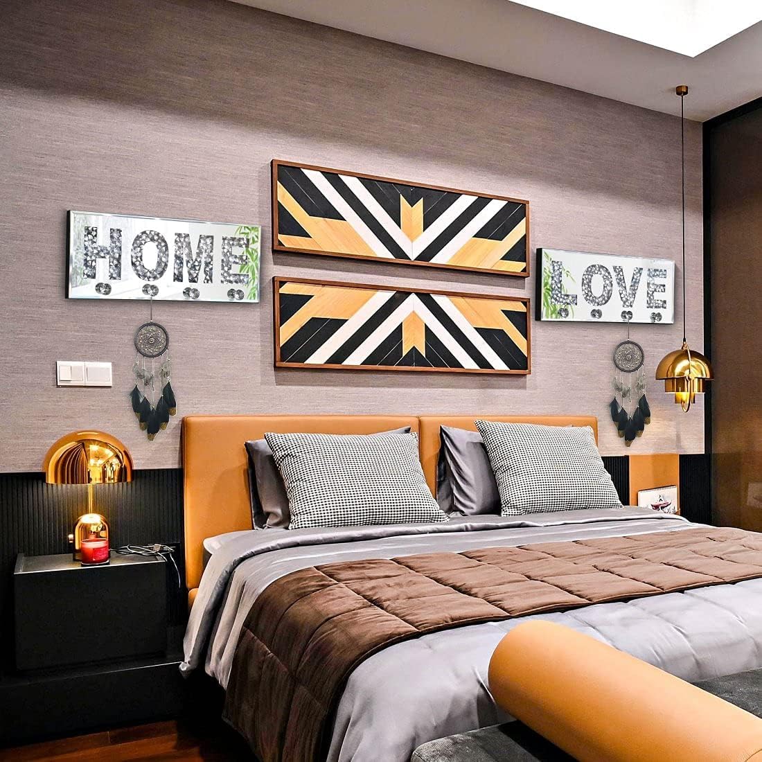 HOME Letter Crush Diamond Mirrored Key Holder