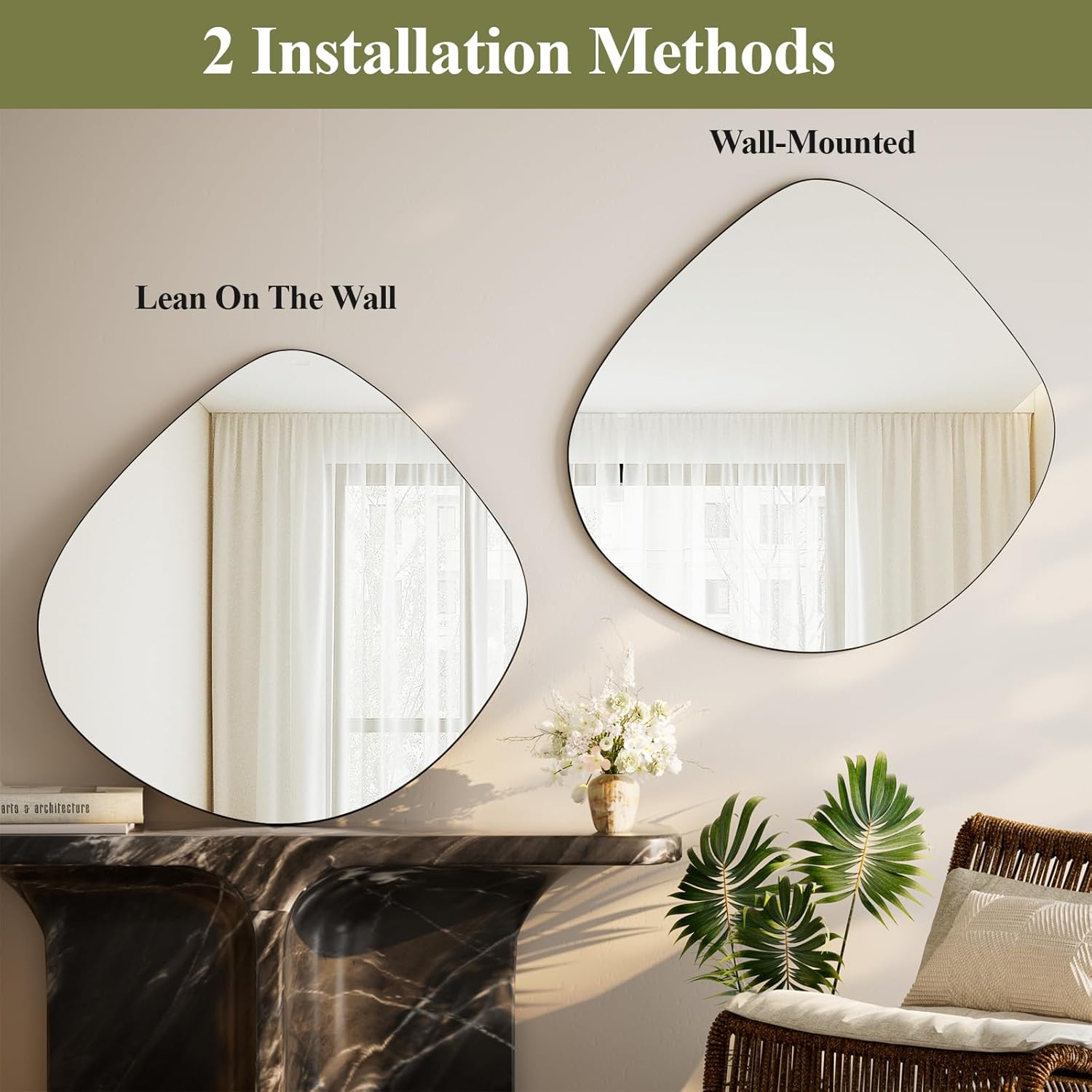 Bathroom Frameless Wall Mirror