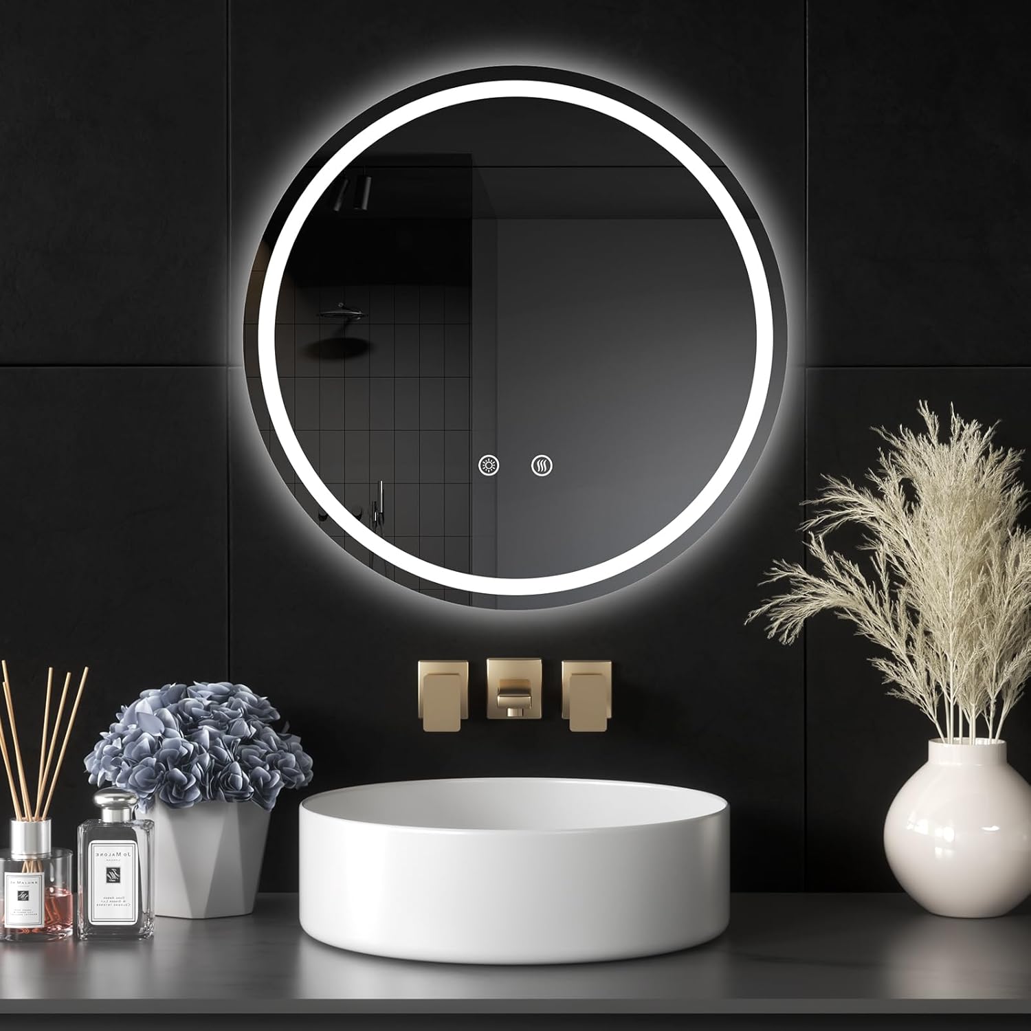 Anti-Fog LED Round Frontlite Wall Mirror
