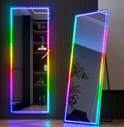 Full Length Mirror with Diamond Crush LED Lights